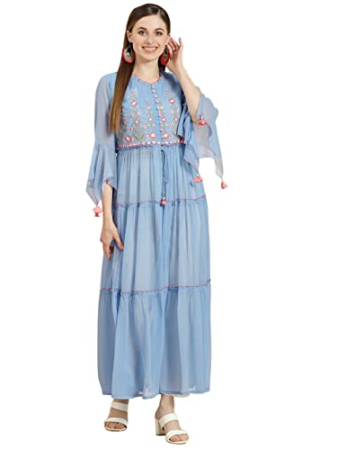 Juniper Women's Chiffon Layered and Tiered Kurta