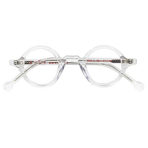 Image of Hand Made Small Vintage Round Eyeglass Frames Full Rim Acetate Glasses B002