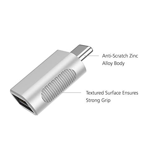 nonda USB C to USB Adapter(2 Pack),USB-C to USB 3.0 Adapter,USB Type-C to USB,Thunderbolt 3 to USB Female Adapter OTG for MacBook Pro 2019,MacBook Air 2020,iPad Pro 2020,More Type-C Devices(Silver) - Thumbnail 3