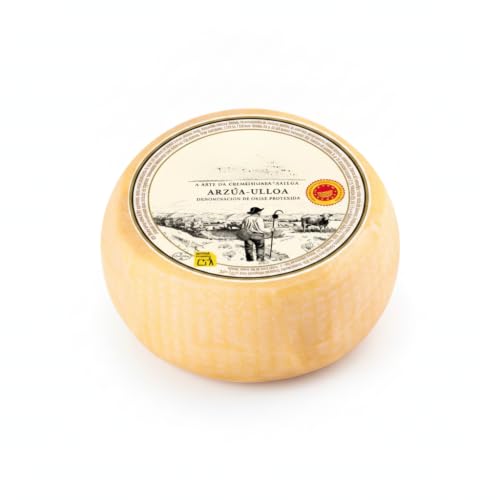 Queso DOP Arzúa-Ulloa de Galicia - Pieza de 650g - Queso de Vaca Madurado de Textura Cremosa - Elaboración Tradicional Gallega con Leche Entera - Alto Contenido en Calcio Natural - NEXU
