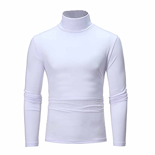 Turtle Neck Men Casual Lightweight Top T-Shirt Long Sleeve Underwear Winter Basic Pullover Slim Soft Comfy Stretch Shirts2