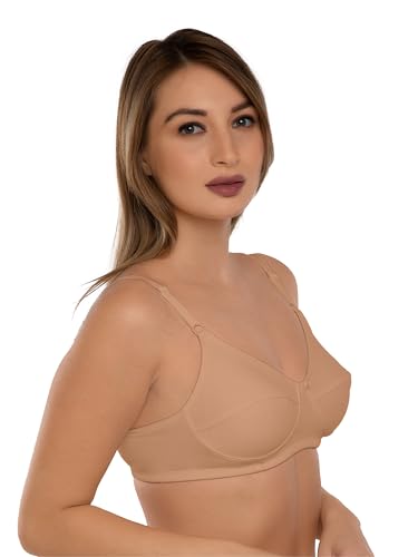 Image of Daisy DEE Women's Cotton Seamed Non-Wired Regular Straps Full Coverage Non-Padded Bra - NSHTL
