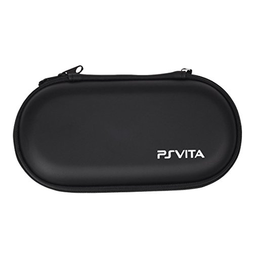 Cikuso Borsa Custodia Zip in Eva Nero con Moschettone per PSVITA Console Videogiochi