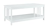 Convenience Concepts Mission Coffee Table, White