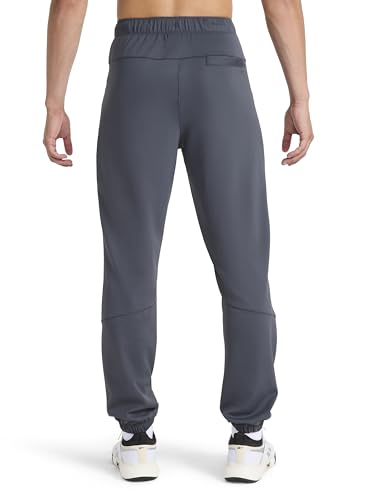 Reebok Men’s Velocity Pant, Standard Fit, 31” Inseam, Lightweight Stretch Air Weave Scuba Fabric, Ebony, Large - image 2