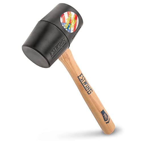 Estwing DH-18 18 Oz Deadhead Rubber Mallet Wood Handle Black