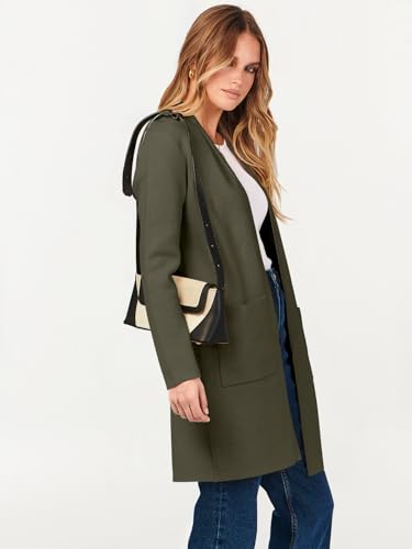 Image of ANRABESS Cardigan Sweater for Women Casual 2026 Fall Fashion Coat Long Sleeve Open Front Knit Coatigan Outwear