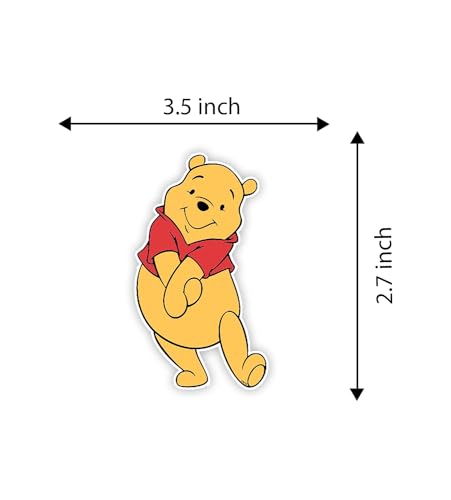 Image of Gift Me Bazar Wooden Fridge Magnet WinnieThePooh745 Cartoon Theme Attractive Fridge Magnet | Cute Bear Fridge Magnet | Kitchen Home & Office Decor Magnet Sticker
