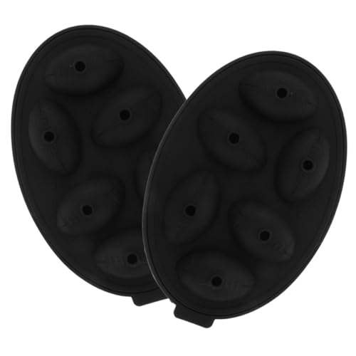 Molde de silicona para cubitos de hielo rugby, 2 piezas miniatura 1