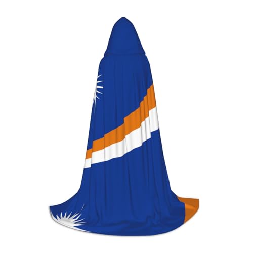 XZDDX Capa con capucha de la bandera de las Islas Marshall S para adolescentes, Halloween, cosplay, disfraz de mascarada, carnaval, juego de rol