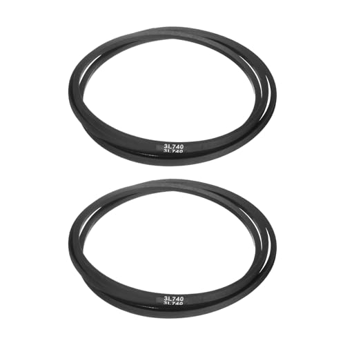 uxcell 2Pcs 3L740 Classic Wrapped Rubber V-Belt, 74"(1880mm) Outside Circumference, 3L Profile V Belt 3/8" Width 7/32" Height