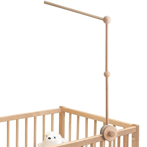 Image of Baby Crib Mobile Arm - 30" Mobile Arm for Crib, Wooden Baby Mobile Hanger, Crib Mobile Holder, Nursery Mobiles Holder for Crib Baby Girl & Boy Nursery Decor