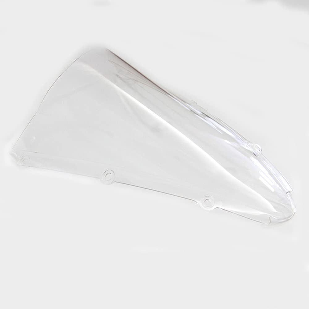 Motorcycle Double Bubble Wind Deflectors Windscreen Windshield Fit for Yamaha YZF R1 2000 - 2001 (Transparent)