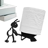 Soporte para rollo de papel higiénico negro mate – Servilletero con forma de hormiga divertido mate | Porta papel higiénico | Para baño, cocina, casa, casa, invitados, armario, interior, caravana
