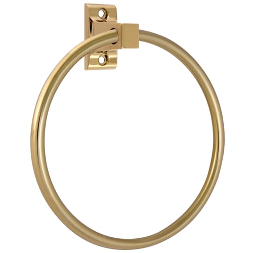 Design House Mill Bridge Wall Mounted Towel Ring Finish: Polished Brass