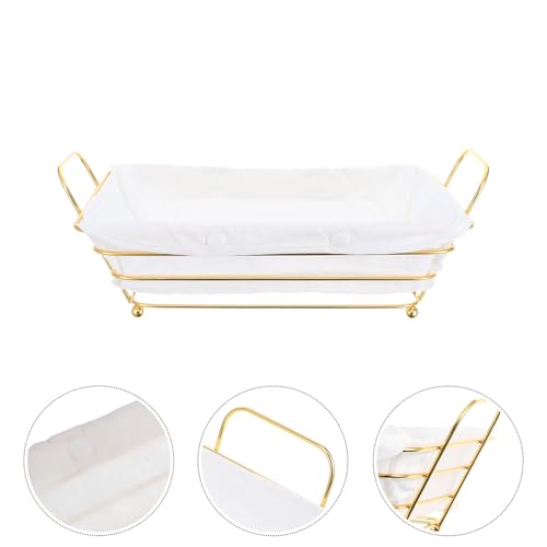 Cesta de almacenamiento de hierro dorado para cocina y despensa 7