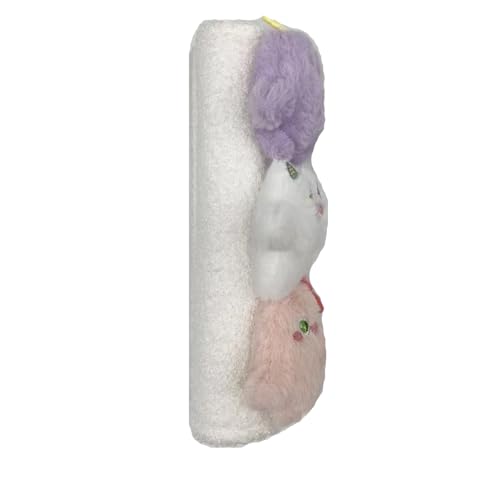 Image of Baby Car Seat Neck Cover, Baby Strap Pad, Car Seat Strap Cover, Car Seat Belt Cover Boy Girl, Baby Neck Pad Protector, Car Strap Pad Fleece, Belt Pad Plush Doll, Seat Belt Pads (Purple, White, Pink)