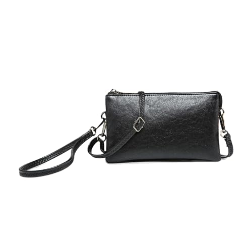 Image of JEN & CO. Riley Crossbody Bags for Women Vegan Leather Wristlet Clutch Wallet Purses Handbags with 2 Straps