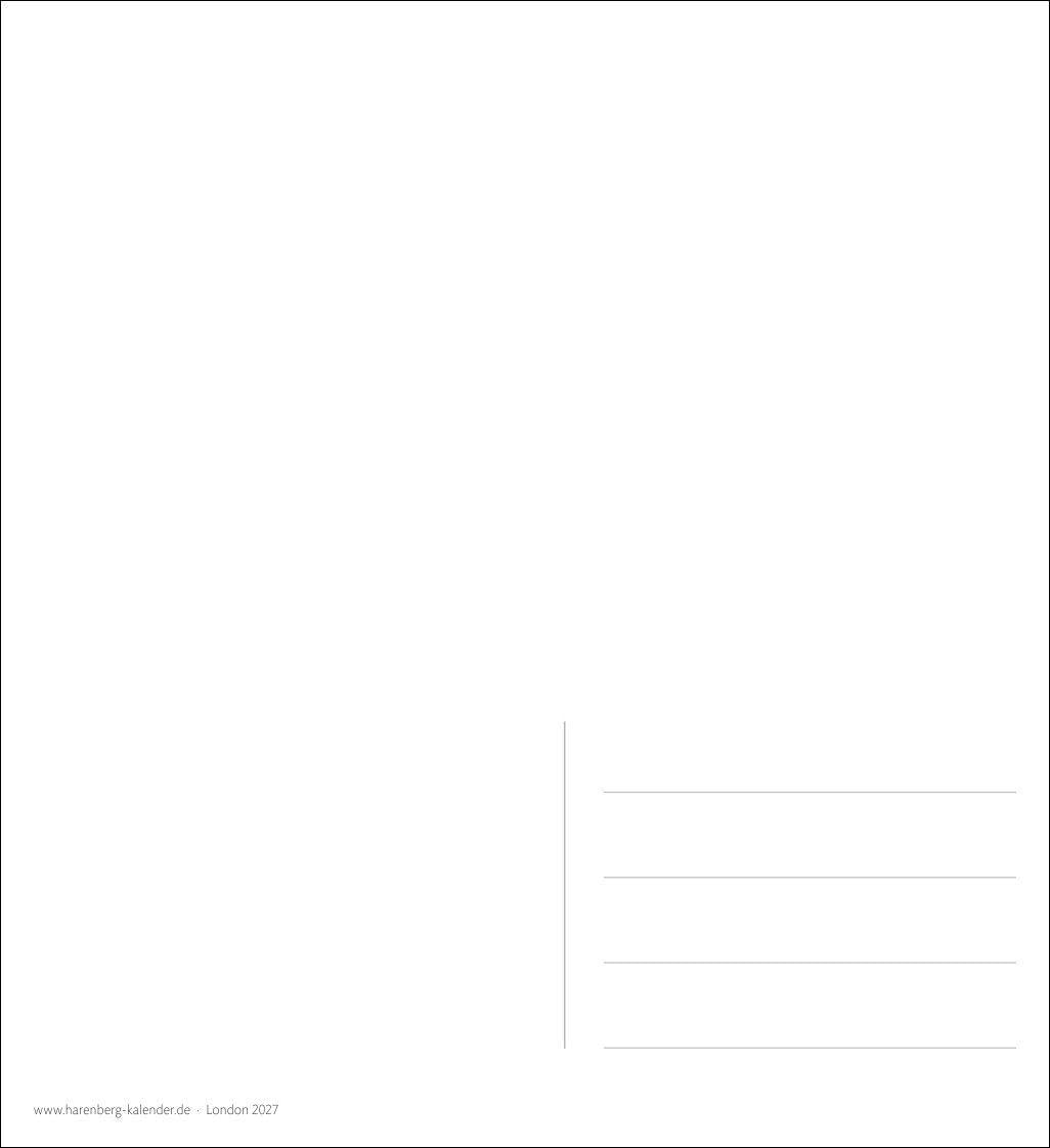London Sehnsuchtskalender 2027 - Wochenkalender mit 53 Postkarten: Ein Geschenk für Reiselustige: Der Wochenkalender macht Lust auf Buckingham Palace ... 2027 im Postkarten-Format 16 x 17,5 cm