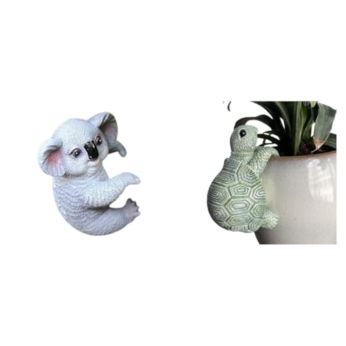 Image of The Decorshed Hanging Animal Hooks for Planter Pot Home Decor Garden Decor (Koala Turtle)
