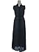 Pure Beauty Womens Sleeveless Soft Open Front Long Cover Ups Women Black Chiffon Maxi Cardigan (Large)