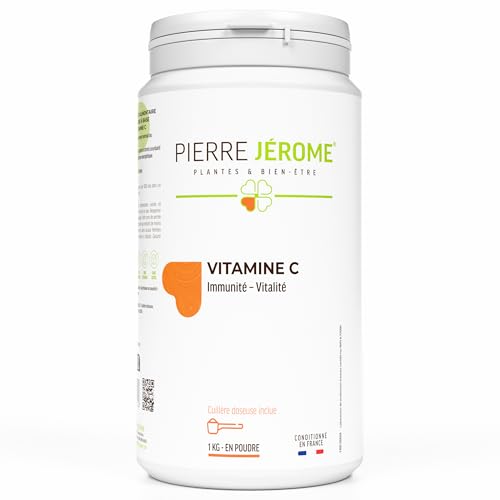 Vitamine C en Poudre Pierre Jérôme - 1000 G - Acide L-Ascorbique Pur et Naturel - Complément Alimentaire Immunité, Energie, Stress - 1 KG - 1000 Jours