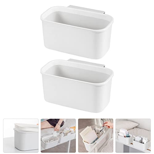 Image of 2Pcs Hanging Kitchen Waste Bin - Versatile Wall-Mounted Garbage Container for Dormitory Bedroom and Kitchen Cabinet Storage Space-Saving Small Dustbin