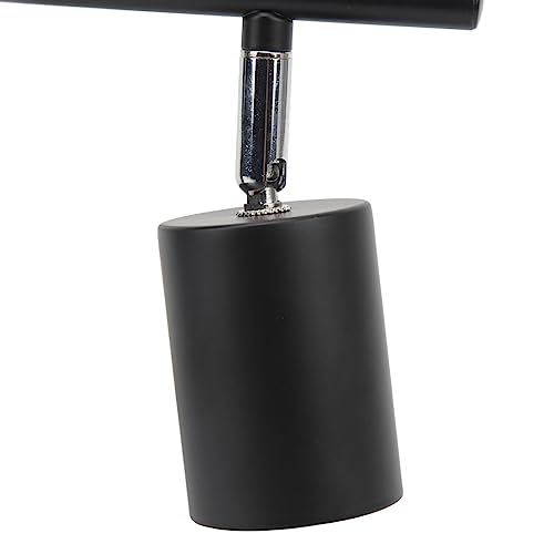 Kit de spot sur rail LED noir mat orientable à 90 degrés avec culot GU10 en fer et aluminium