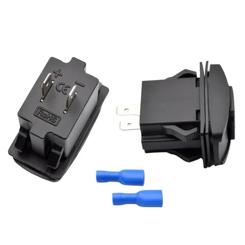 Cargador rápido para coche de 3.1A impermeable y resistente al polvo con doble puerto mini USB 5
