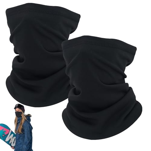 WLHFDC 2 pañuelos tubulares unisex, multifuncionales, resistentes al viento, cálidos, para invierno, calentador de cuello, elástico para el cuello, máscara de esquí, para hombre, para esquí, correr