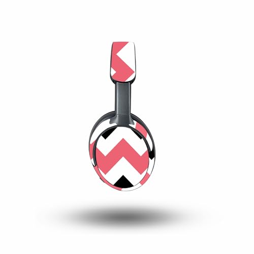 Image of MightySkins Skin Compatible with Bose QuietComfort Ultra - Black Pink Chevron | Protective, Durable, and Unique Vinyl Decal wrap Cover | Easy to Apply