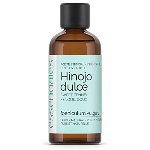 Essenciales - Aceite Esencial de Hinojo Dulce, 100% Puro, 100 ml | Aceite Esencial Foeniculum Vulgare
