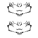 DJMANMENGG Anime Sukuna Tattoo Stickers Jjk Keychain Ring Temporary Tattoos Cosplay Prop (stickers)
