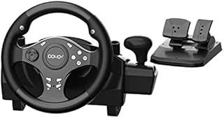 Steering Wheel for PC Racing wheel, Xbox Steering Wheel and Pedals and Shifter for Game PS4 /Xbox One Series X S /Playstation 3 /Nintendo Switch /Android by DOYO (Black)