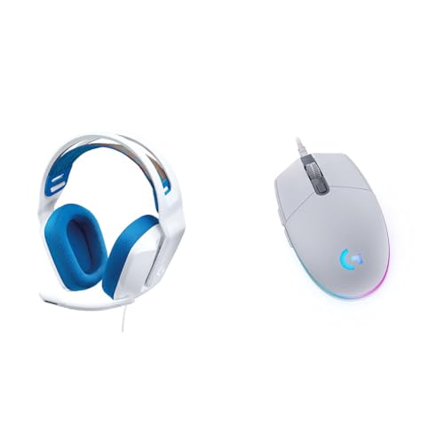 Image of Logitech G335 Wired Gaming Headset + G203 Wired Gaming Mouse Bundle - White