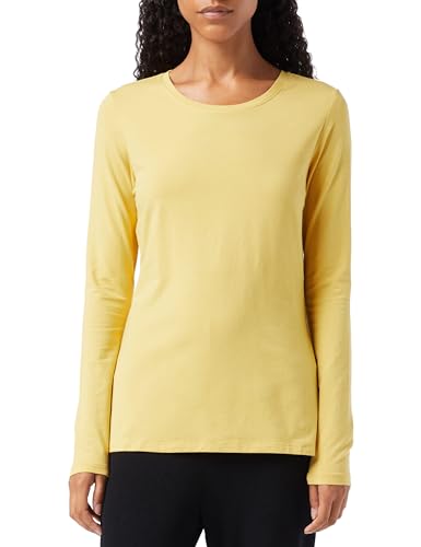 Amazon Essentials Damen Langärmeliges T-Shirt mit Rundhalsausschnitt in klassischer Passform (erhältlich in Übergröße), Dunkelgelb, Größe L – Ansicht 1