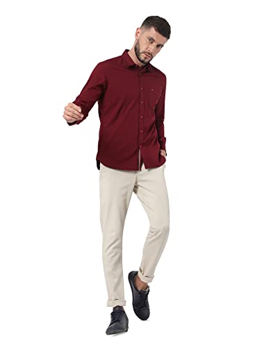 Image of Arvind AD Men White Slim Fit Shirt