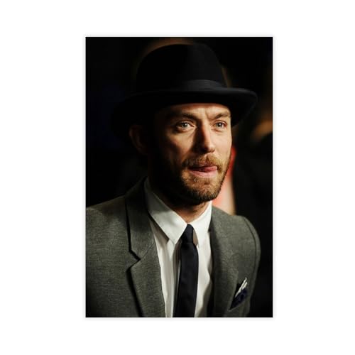 Jude Law Poster (31) sur toile - Décoration murale pour salon, chambre à coucher - 40 x 60 cm