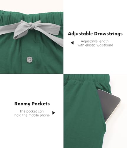 EA'S SECRET Men’s Pajama Shorts Bamboo Rayon Lounge Sgorts Soft Comfy Breathable Sleep Shorts for Men with Pockets3