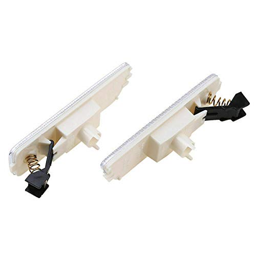 eLoveQ Front Bumper Side Marker Lamps Housings Compatible with 1999-2005 Volkswagen MK4 Golf GTI R32 Rabbit Jetta, Replace OEM Amber Sidemarker Lamps (CLEAR)