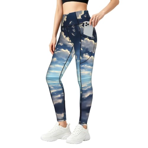 Leggings de yoga para mujer pantalones deportivos elásticos con bolsillo para gimnasio y entreno