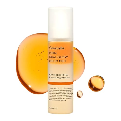 Genabelle(ジェナベール) PDRNデュアルグローセラムミスト 100ml / PDRNミスト オイルミスト ツヤ肌 1秒保湿 微粒子ミスト 保湿 鎮静 ハリ ツヤ 弾力 うるおい 天然由来オイル サーモンPDRN