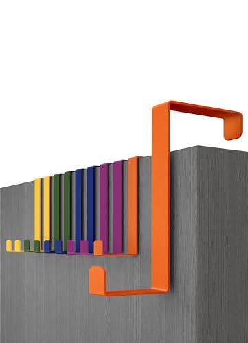 Menz Wreath Hanger Over Door Hooks – Set of 10, Colourful - Coat Hanger 3.6 cm (1.4') and 4.6 cm (1.8'), 2-Sided Towel Holder, Hooks for Hanging Clothes, Bags and Accessories