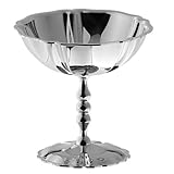 Kissmii Eisbecher Aus Edelstahl, Dessertbecher, Retro-Puddingbecher mit Fuß, Eisbecher, Elegantes Tafelaufsatz für Hochzeiten