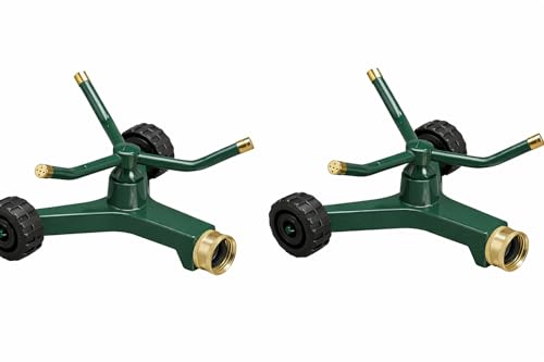 Image of Orbit 58288 3-Arm High-Rise Sprinkler (2-Pack 3-Arm Metal Sprinkler with Wheel Base)