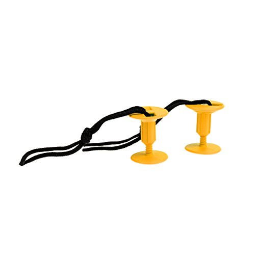 MagiDeal 2X Hebilla para Tabla de Surf Bodyboard Leash Plugs - Amarillo