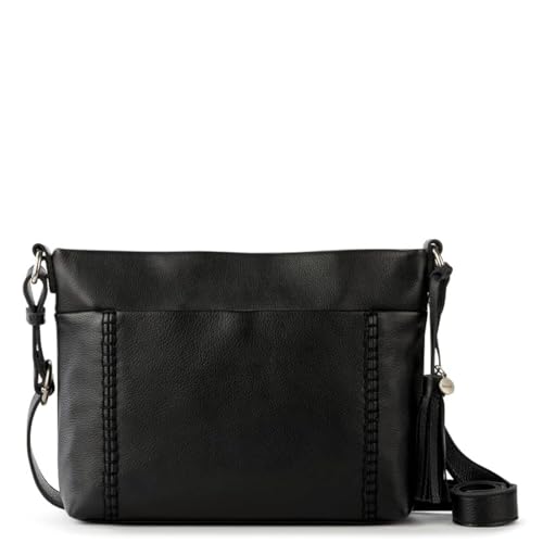 The Sak Melrose Gen Crossbody in Leather, Adjustable Crossbody Strap, Black