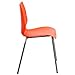 Flash Furniture HERCULES Series 770 lb. Capacity Orange Stack Chair with Lumbar Support and Silver Frame