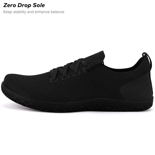 ASITVO Women's Wide Barefoot Zero Drop Sole Minimalist Width Toe Box Walking Shoes Sneakers Colourful Knit Upper2