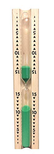 SudoreWell® Sauna Sanduhr Exklusiv 15 Minuten mit grünem Sand